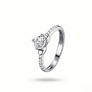 Wholesale <b>Finger</b> Jewelry 10K Gold Round <b>Ring</b> Lab Grown Diamond Engagement <b>Ring</b> for Women Female Gift - Product Image 4