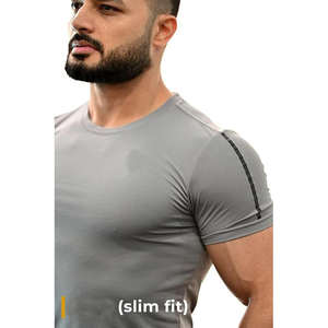 Camiseta Deportiva de Compresión para Hombre, Personalizada, de Poliéster y Elastano, Ligera, Ajustada, con Manga Raglán, de Secado Rápido, para Entrenamiento, Running y Gimnasio - Product Image 3