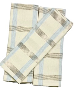 ผ้าเช็ดครัวลายตารางคุณภาพสูง ผลิตจากผ้าฝ้ายรีไซเคิล เป็นมิตรต่อสิ่งแวดล้อม จากผู้ส่งออกในอินเดีย ราคาไม่แพง - Product Image 1