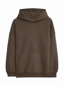 Sweat-shirt à capuche en tricot décontracté pour homme, unisexe, respirant, saison printemps, coton/fibre de bambou, coupe régulière, technique jacquard - Product Image 2