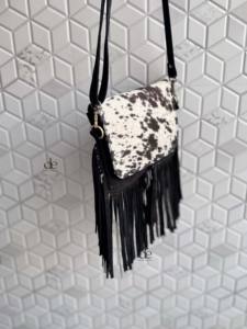 Cuero de piel de vaca real estilo occidental nuevo diseñador bolso con flecos bolso bandolera bohemio bolso con flecos bolso de mujer multiusos - Product Image 2