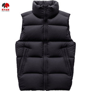 Gilet matelassé pour homme de qualité supérieure, tissu confortable et respirant avec logo personnalisé, col montant - Product Image 1