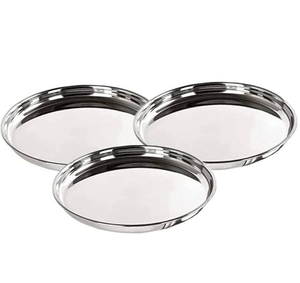 Bandeja Redonda Moderna de Acero Inoxidable 304, Gruesa, en Varios Tamaños, para Frutas, Pasteles, con Logotipo Personalizado, para Uso Doméstico, Venta al Por Mayor - Product Image 3