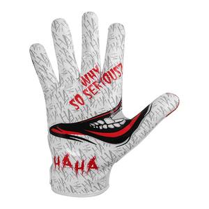 Gants de football américain haut de gamme en silicone bicolore pour receveurs, avec grip antidérapant premium pour usage sportif professionnel en extérieur - Product Image 3