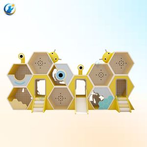 Système modulaire en nid d'abeille à assemblage rapide avec design hexagonal multicolore pour équipements de jeu pour enfants, toboggans multiples OEM/ODM - Product Image 6