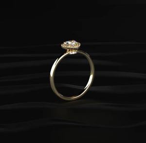 Anillo de compromiso de plata de ley con diamantes para mujer, anillo de promesa de lujo con incrustaciones de diamantes, disponible al mejor precio. - Product Image 2