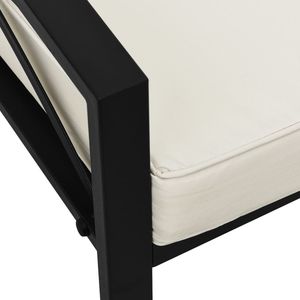 Chaise de patio noire et sable pour jardin, pour décoration extérieure - Product Image 5