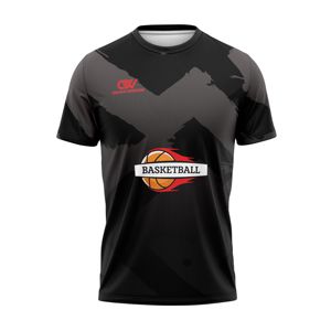 Camiseta de Baloncesto Personalizada OEM de Secado Rápido y Anti-Sudor, 100% Poliéster, Ligera, con Apliques Otoñales, Manga Corta, Precio de Fábrica - Product Image 1
