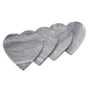 Элегантные мраморные каботажные горки в форме сердца, дизайнерские, Самые продаваемые каботажные горки для дома и стола