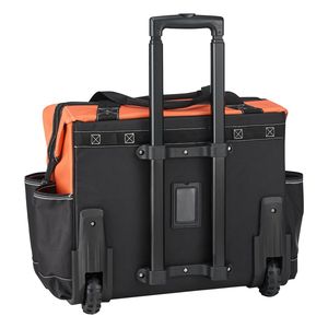 Borsa Porta Attrezzi con Ruote Resistente, Capacità 110 Libbre, 27 Tasche, Manico Telescopico Regolabile - Product Image 1