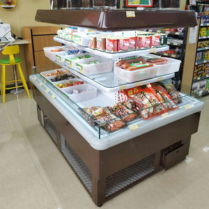 Runte bán dọc điện đảo tủ đông tủ lạnh cho trái cây với máy nén làm mát & LED thắp sáng - Product Image 1