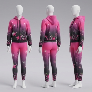 Survêtement de cheerleading personnalisé avec logo d'équipe, veste d'échauffement pour gymnastique et danse, tenue d'entraînement pour équipe de danse, combinaison d'échauffement pour cheerleading - Product Image 5