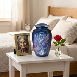 Aluminium Cremation Urns Handcrafted Adult Funeral Urn Decorative Metal Ashes Holder Large Celestial Memorial Urn Wholesale <b>Vase</b> - Product Image 2