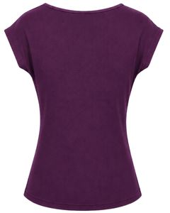 Camiseta de Cuello Redondo con Flores Moradas para Mujer, Personalizada por el Fabricante, Blusa Informal de Manga Corta para Verano, Suave, Transpirable, para Uso Diario - Product Image 2