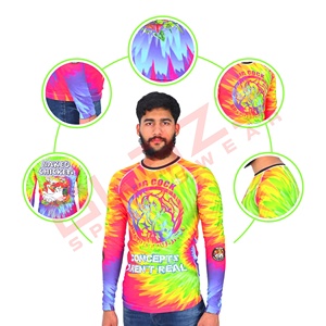 Personnalisez votre propre logo Rash Guard à manches longues sublimé Rash Guard MMA Rash Guard BJJ Rash Guard, T-shirt de compression Rashguard MMA pour hommes - Product Image 5