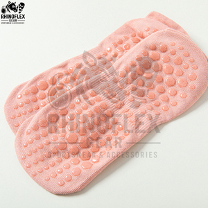 Nuevas llegadas: Calcetines de agarre sin costuras con logo personalizado, calcetines de yoga antideslizantes para pilates, calcetines de compresión de algodón tipo tubo, calcetines de rizo. - Product Image 3