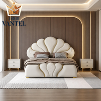 Modernes Hotel-Schlafzimmer-Möbelset Maßgefertigtes Kingsize-Bett Nachttisch Kommode für Luxus-Hotelgästezimmer