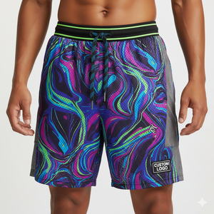 Short de sport en maille pour homme, best-seller, avec poches, multicolore, cordon de serrage, short de basketball en polyester 2026 - Product Image 2