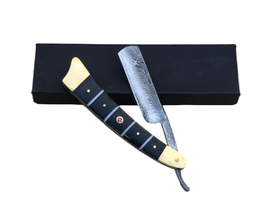 Navaja de Afeitar Plegable Recta de Acero de Damasco Hecha a Mano, Lista para Usar, con Hoja Clásica de Barbero para Afeitar la Cara, para Hombre - Product Image 2