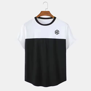 เสื้อยืดคอกลมผู้ชายผ้าฝ้ายแท้ 100% คุณภาพสูง แบบเรียบ สวมใส่สบาย รับสกรีนโลโก้ บริการ OEM ระบายอากาศได้ดี แห้งเร็ว เป็นมิตรกับสิ่งแวดล้อม - Product Image 1