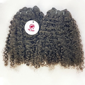 Super doble dibujado crudo birmano Pelo Rizado vietnamita precio al por mayor color natural para hacer peluca - Product Image 2