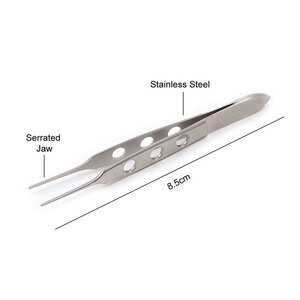 Pinzas de Fijación Rectas Dentadas Delicadas de 8.5 cm, Instrumento Quirúrgico Oftálmico de Acero Inoxidable de Precisión para Cirugía Ocular - Product Image 5