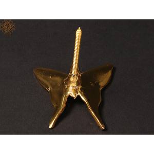 ของตกแต่งผนังทำด้วยมือทำจากทองเหลืองขนาด3นิ้วพร้อมอุปกรณ์ตกแต่งบ้านรูปทรงผีเสื้อชุบทอง - Product Image 4