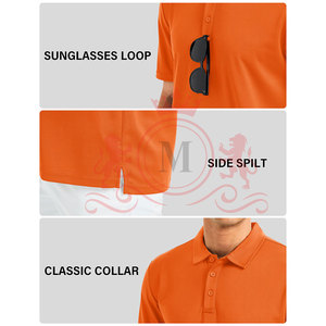 Active Wear <b>Orange</b> <b>Polo</b> Shirt Soft Performance Fabric Breathable Modern Fit Short Sleeve Everyday Comfort - Product Image 6