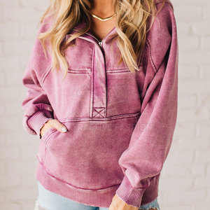 Sudadera con Capucha para Mujer, Diseño Moderno, Precio al por Mayor, Tela Ligera, Estilo Casual, Lavado Ácido - Product Image 4