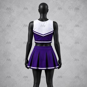Uniforme de cheerleading personnalisé à manches courtes pour femmes et jeunes filles, vêtements d'entraînement, uniforme par sublimation pour filles et femmes, polyester - Product Image 2
