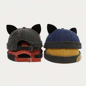 Casquette de baseball vintage 2025 avec oreilles de renard pour femme, style hip-hop, en tissu délavé et surpiqué, modèle Docker mignon - Product Image 3