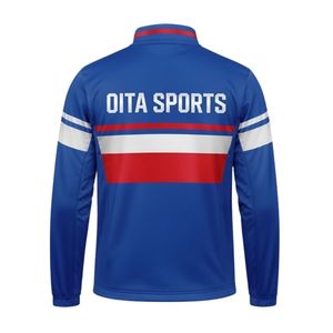 เสื้อแจ็คเก็ตฮอกกี้สีน้ำเงินแดงสำหรับผู้ชาย ผ้าโพลีเอสเตอร์ เสื้อแจ็คเก็ตฝึกซ้อมกีฬา ชุดทีม เสื้อผ้าสำหรับแข่งขันกลางแจ้ง เสื้อผ้าสำหรับออกกำลังกาย - Product Image 2