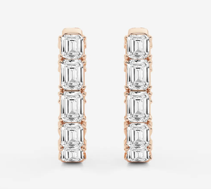 <b>Hoops</b> Earrings Diamond Earrings Gold and <b>Silver</b> Earrings Natural and Lab Grown Diamonds Earrings <b>Hoops</b> Fine Jewelry for Women - Product Image 2