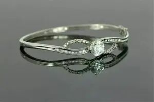 กำไลข้อมือผู้หญิงทรงกลมประดับเพชรโมอิสซาไนต์แท้ 4.00 กะรัต ชุบทองคำขาว 14K - Product Image 6