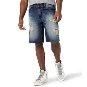 Shorts de Mezclilla Holgados de Cintura Media con Diseño Personalizado, Estilo Casual, Lavado Ácido, Shorts de Mezclilla Rotos para Hombre - Product Image 5