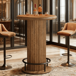 Tavolo da Bar Rotondo Moderno e Minimalista, Pieghevole con LED, per Casa, Hotel o Sala da Pranzo, Arredamento Bar di Alta Qualità - Product Image 3