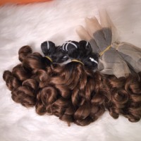 Grade 12A Brésilien Cheveux Raides Tissage Bundles Machine Double Trame Océan Vague Danse Curly Extensions pour Femmes en Gros