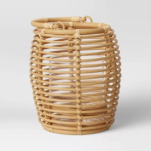 Lanterne en rotin naturel, porte-bougie artisanal, lanternes portables pour le camping et la décoration intérieure - Product Image 4