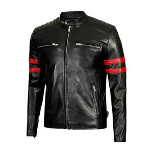 High Quality Black Cow Skin Formal Leather Jackets Waterproof & Eco-Friendly - Product Image 2