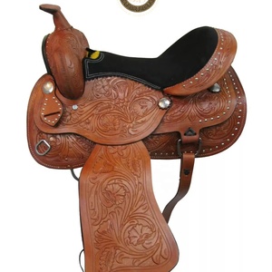 Premium Western DD en cuir véritable de haute qualité personnalisable léger confortable Performance baril course rodéo spectacle selle - Product Image 1