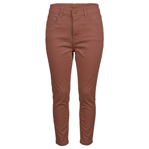Jean décontracté pour femme, taille mi-haute, cinq poches, coupe droite, teint en pièce, lavable, respirant, longueur intégrale, 7,23 oz, Printemps-Été - Product Image 1