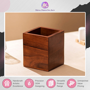 Offre Exclusive : Support de Rangement Haut de Gamme pour Couverts de Cuisine en Bois d'Acacia (Cuillères, Couteaux, Fourchettes) à Prix Réduit - Product Image 3