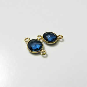 Connecteurs à breloques en argent sterling 925, en argent sterling London, Quartz bleu, or vermeil pour la fabrication de bijoux - Product Image 2