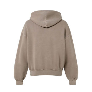 Sweat-shirts à capuche zippés doublés en tricot solide personnalisés de haute qualité avec coton 100 % écologique pour le fitness hivernal masculin 2026 - Product Image 2