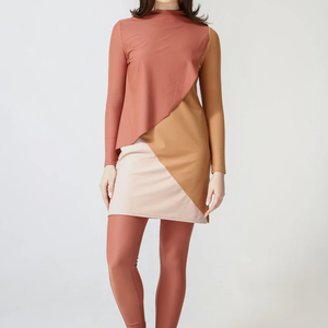 Traje de Baño Burkini de Estilo Moderno, Corte Regular, para Mujeres Musulmanas, Ecológico, de Poliéster/Nailon, Corte Alto, con Logotipo Frontal - Product Image 1