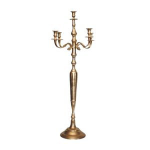 Candelabro de Metal Plateado como Centro de Mesa para Decoración de Bodas y Estilismo de Salones de Banquetes de Lujo - Product Image 2