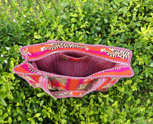 Handmade Tiger Print Quilted Cotton Tote <b>Bag</b> | Women Shopping <b>Bag</b> - Product Image 4