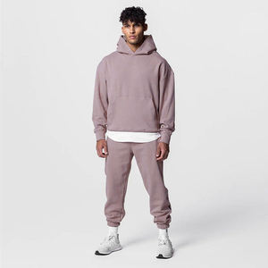 Ensemble jogging deux pièces unisexe en coton 100 % personnalisable avec sweat à capuche et pantalon cargo orné de strass - Product Image 3