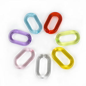 Collier long en résine à maillons larges, style moderne, mélange de couleurs, punk, creux, épais, pour décoration murale, fait main, anniversaire - Product Image 4