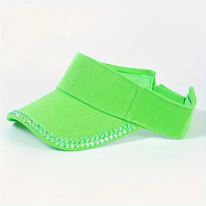 Manufacturers Unique Colors Football Rhinestone Visor <b>Hats</b>-Stylish 3D Embroidery All Seasons for Beach Cycling Outdoor - Product Image 3